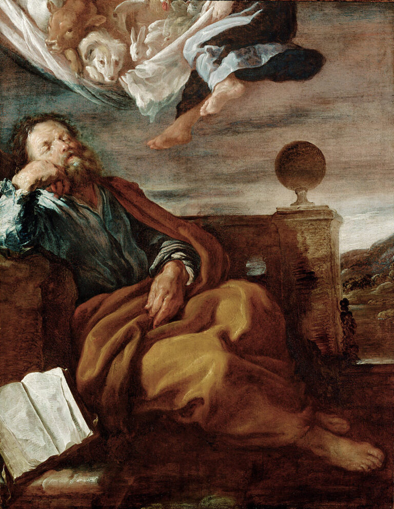 Domenico Fetti painting of Peter's vision of a sheet filled with animals
