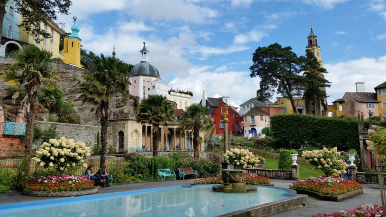 Central Piazza at Portmeirion in North Wales, the principal exterior setting used for the Village in The Prisoner