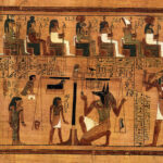 The Weighing of the Heart from the Papyrus of Ani, with Anubis weighing Ani's heart against the feather of Ma'at